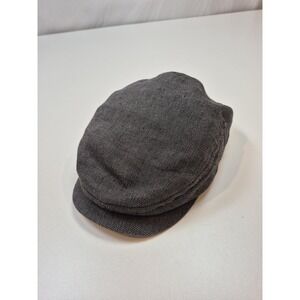 Stetson Hat Newsboy Cap Fitted Mens XL Gray Linen Flax Lined Made In Germany